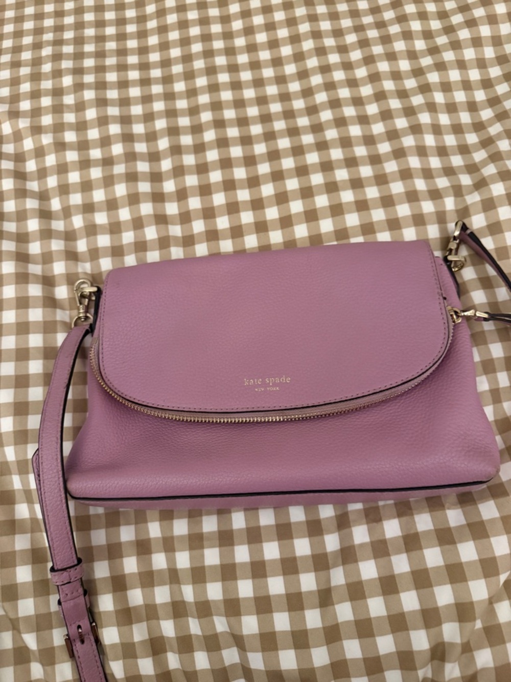kate spade Lavender Pebbled Leather Crossbody Bag
